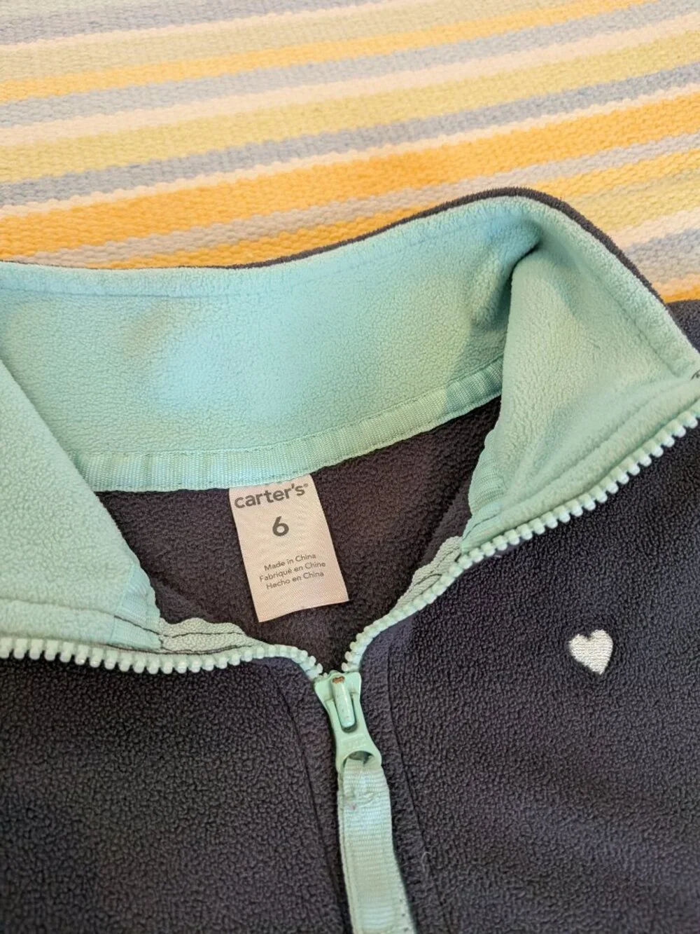 Girl's Carter's Charcoal Gray Fleece Pullover Size 6